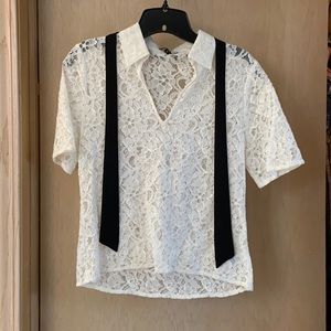 White lace express top
